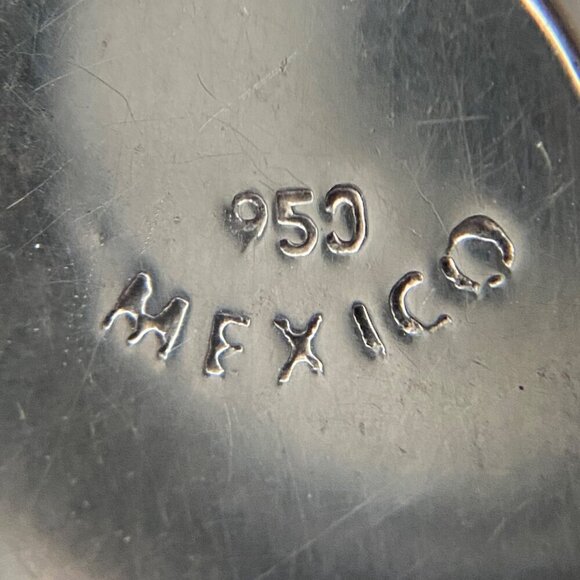 Sterling Silver 950 Mexico Geometric Oval Baltic Amber Pendant Necklace 18" - Picture 8 of 16